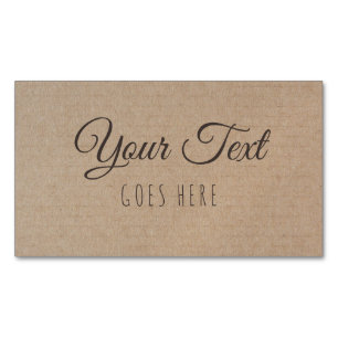 Handmade Product Vintage Simple Trendy Kraft Paper Magnetic Business Card