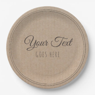 Handmade Product Vintage Simple Trendy Kraft Paper Paper Plate