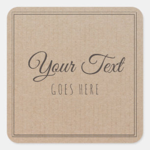 Handmade Product Vintage Simple Trendy Kraft Paper Square Sticker