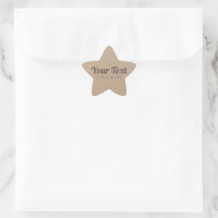 Handmade Product Vintage Simple Trendy Kraft Paper Star Sticker