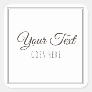 Handmade Product Vintage Simple Trendy Simple Square Sticker