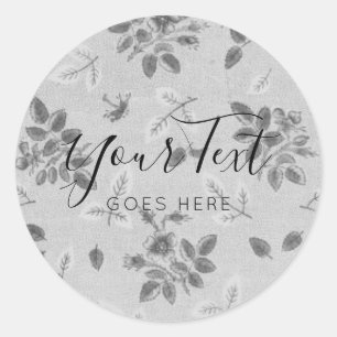 Handmade Product Vintage Trendy floral print Class Classic Round Sticker