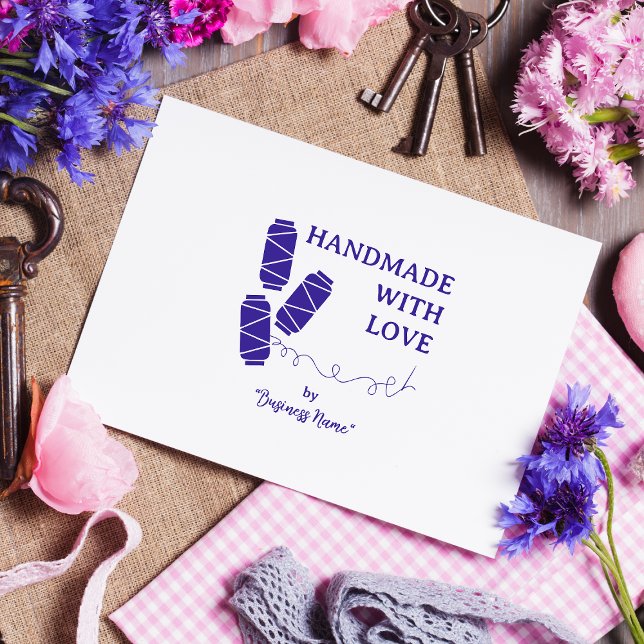 Handmade Quote Threads Reel Sewing Elements Rubber Stamp (Creator Uploaded)