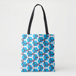 handmade raster seamless ethnic pattern with fabri tote bag