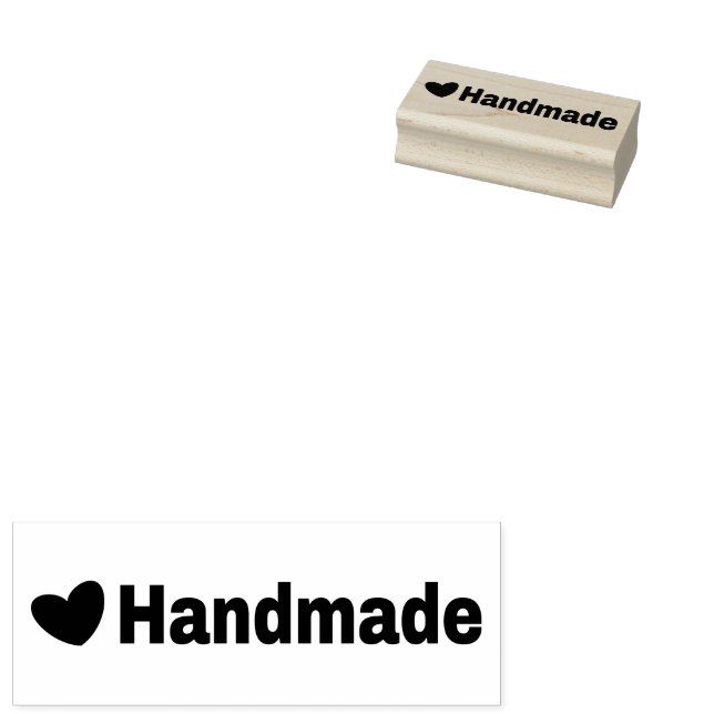 handmade rubber stamp with heart (Stamped)