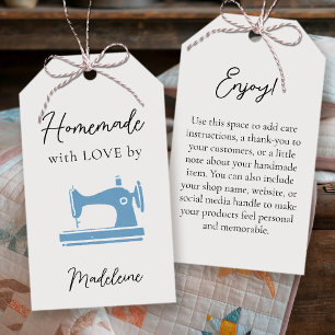 Handmade Sewing Artisan Crafter Quilter Blue Label