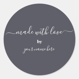 Handmade Simple Elegant Packaging Classic Round Sticker