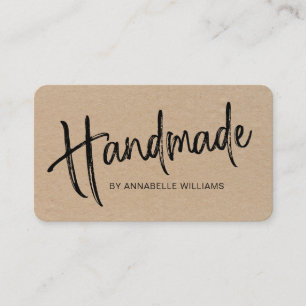 Handmade   Simple Kraft Texture  Business Card