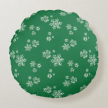 Handmade Snowflake Flurries - Bright Green & White