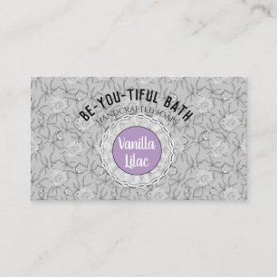 Handmade soap bath scent business card