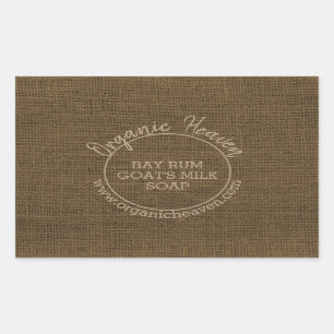 Handmade Soap Rustic Country Burlap Product Label