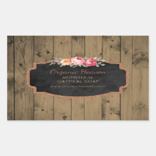 Handmade Soap Rustic Wood Chalkboard Product Label