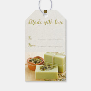 Handmade soap tag. Made with love Gift Tags