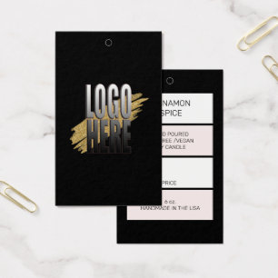 Handmade Soy Candle Price Tag with Business Logo