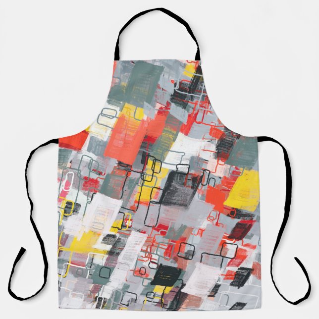 Handmade surreal abstract pattern. Modern artistic Apron (Front)
