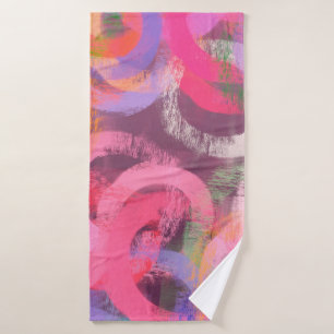 Handmade surreal abstract pattern. Modern artistic Bath Towel