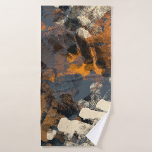 Handmade surreal abstract pattern. Modern artistic Bath Towel