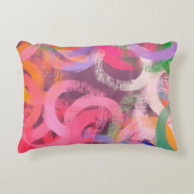 Handmade surreal abstract pattern. Modern artistic Decorative Cushion (Front)