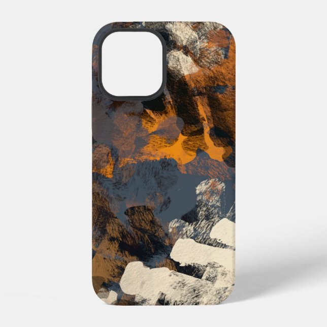 Handmade surreal abstract pattern. Modern artistic iPhone Case (Back)