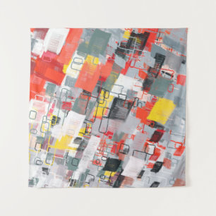Handmade surreal abstract pattern. Modern artistic Tapestry
