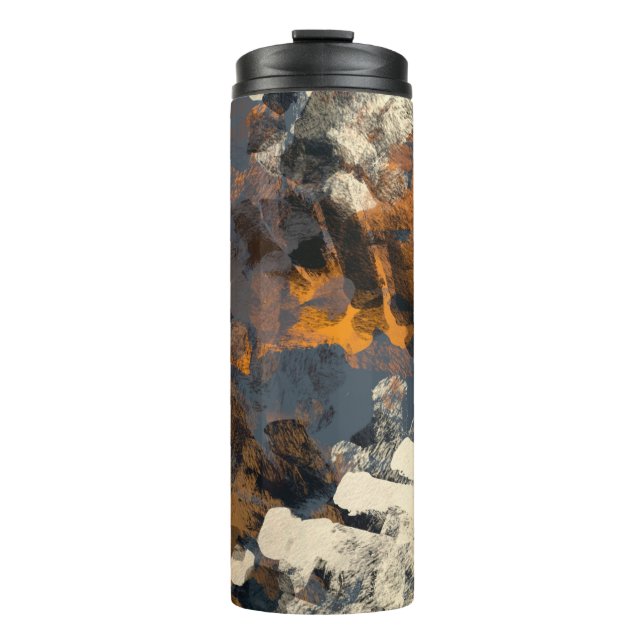 Handmade surreal abstract pattern. Modern artistic Thermal Tumbler (Front)