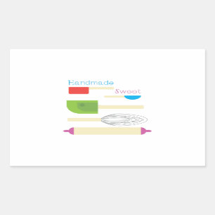 Handmade Sweet Rectangular Sticker