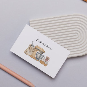 Handmade Sweets Pastry Bakery Mixer Cupcake Business Card