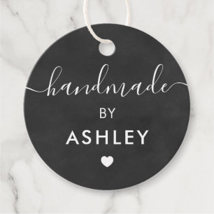 Handmade Tags, Custom Craft Shop Tag, Chalkboard Favour Tags