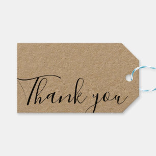 Handmade thank you minimalist modern simple kraft gift tags