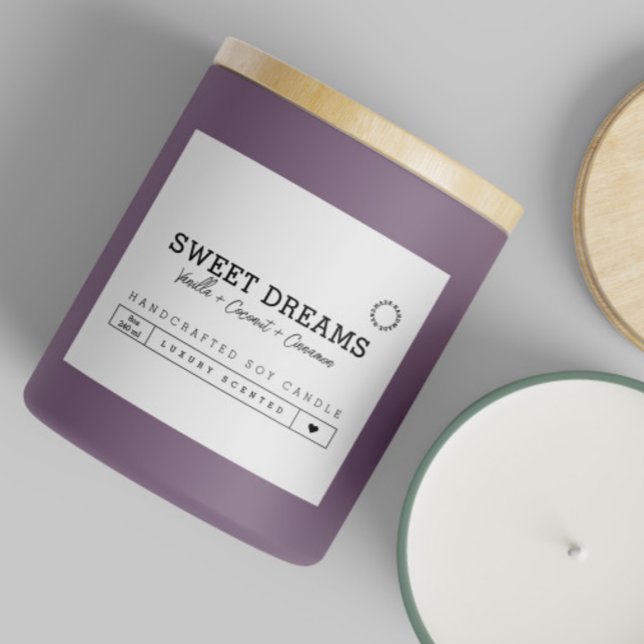 Handmade White Candle Product Label Stickers (Creator Uploaded)