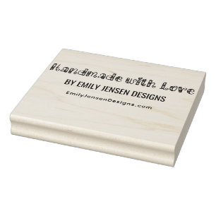 Handmade with Love #1 Business Name Website URL Rubber Stamp