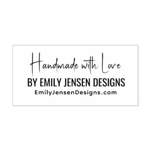 Handmade With Love #6 Business Name Website URL Self-inking Stamp