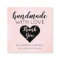 Handmade With Love Blush Pink Glitter Geo Heart