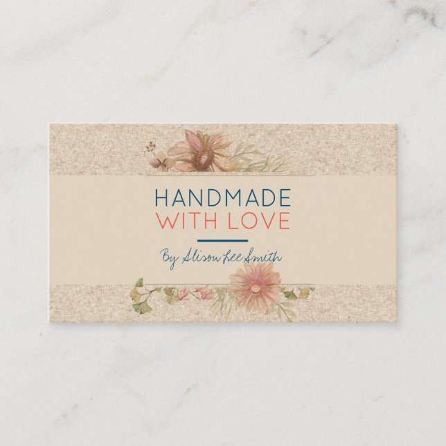 Handmade With Love Business Card (Front)
