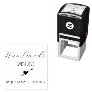 Handmade with Love Business Personalised Self-inking Stamp