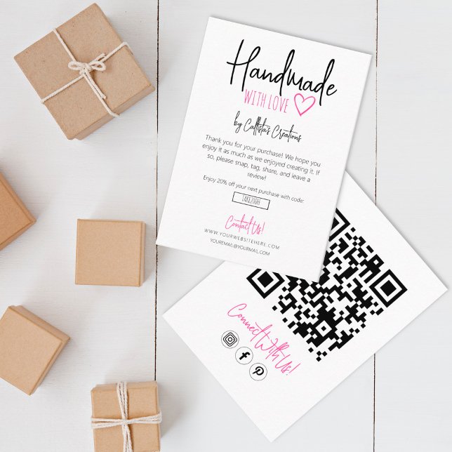 Handmade With Love Business Thank You Business Card (Creator Uploaded)