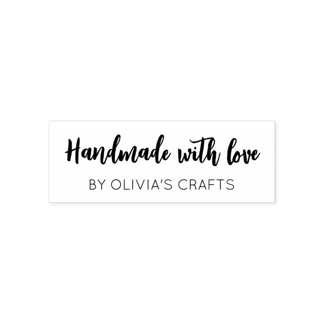 Handmade with Love By Craft Business Self-inking Stamp (Design)