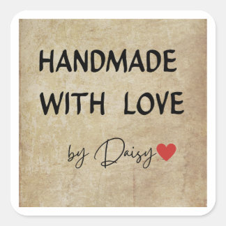 Handmade With Love by Daisy Sticker – Cute Small B