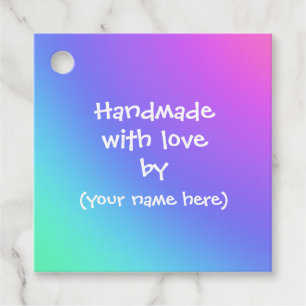 "Handmade With Love By" Personalised Tags