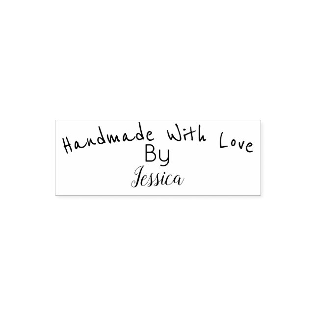 Handmade With Love By [Your Name] Self-inking Stamp (Design)
