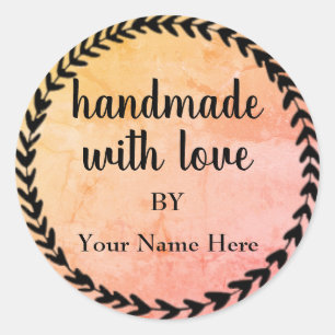 Handmade with LOVE Classic Round Sticker