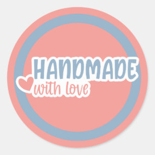 Handmade With Love Classic Round Sticker