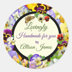 Handmade with Love! Classic Round Sticker