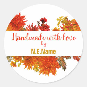 Handmade with love classic round sticker