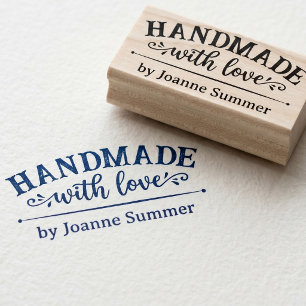 Handmade With Love Craft Business Packaging Stamp