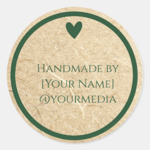 Handmade with Love craft Style Baking Label