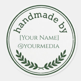Handmade with Love craft Style Baking Label