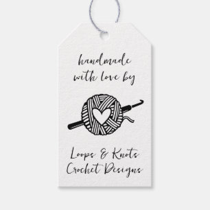 Handmade With Love Crochet Gift Tags
