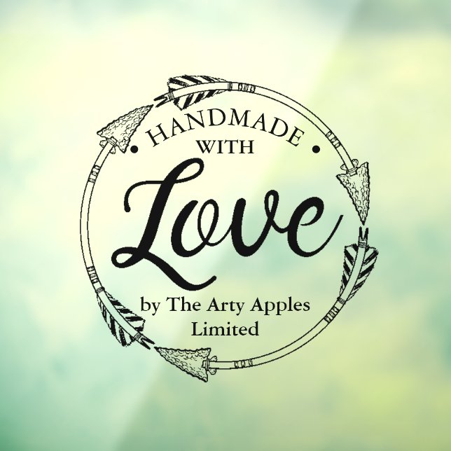 handmade with love custom logo shop sign (Sheet 3)
