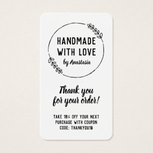 Handmade with Love Doodle Wreath Thank You